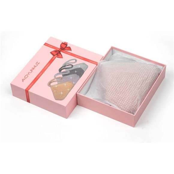 Hand Bags Purses for Women Rhinestone Hobo Bag Bling Shiny Clutch Purses - Picture 3 of 6